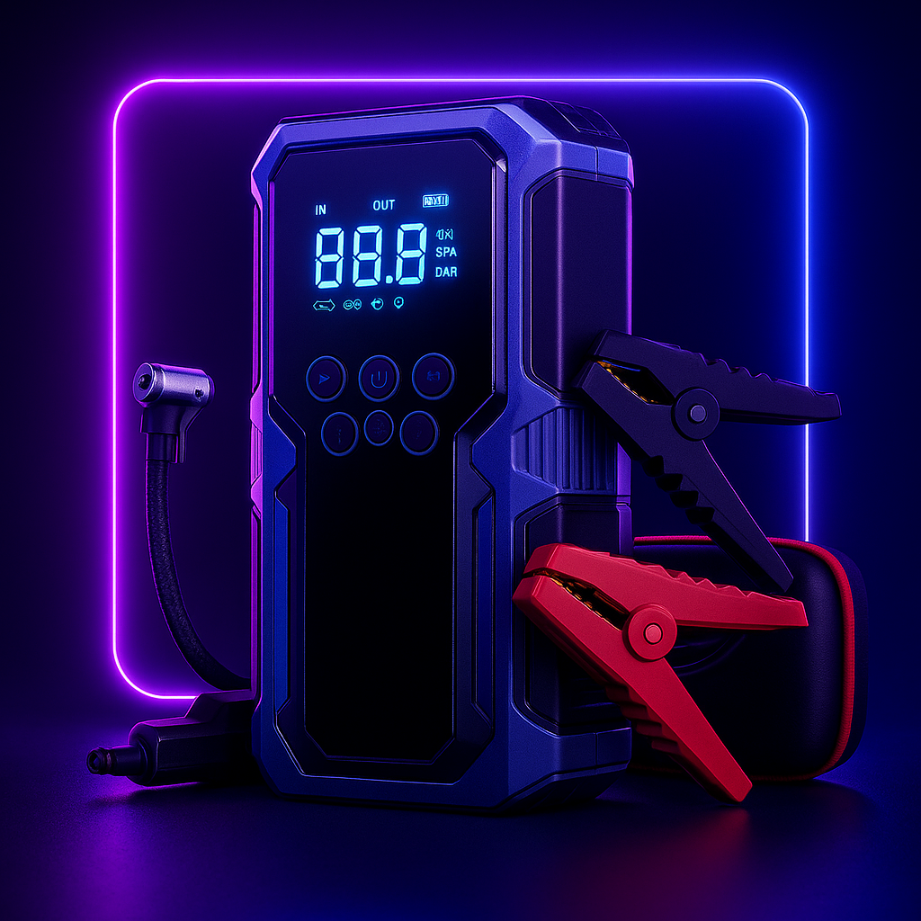 Booster de Batterie & Compresseur 2-en-1