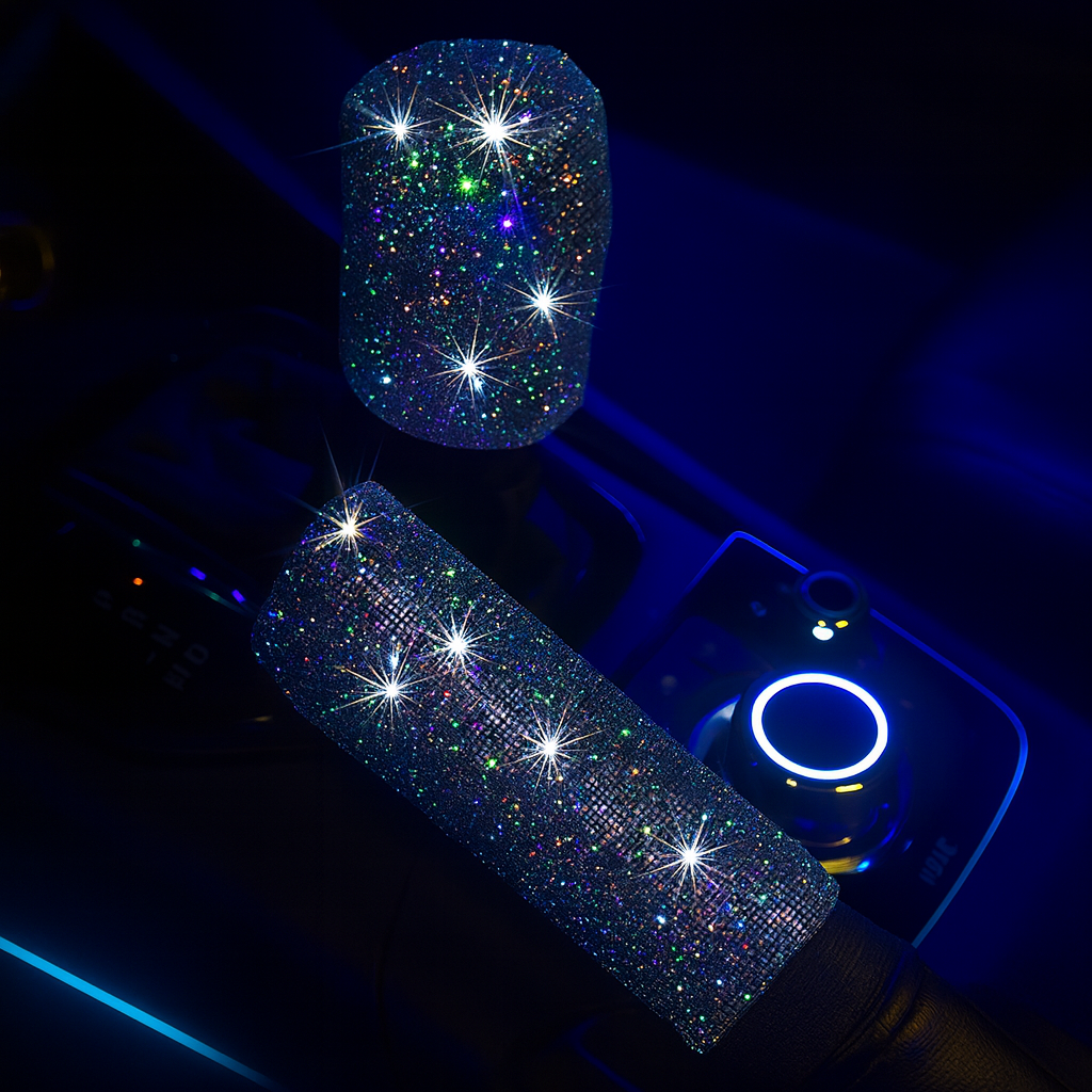 Housse Brillante pour Levier de Vitesse & Frein à Main